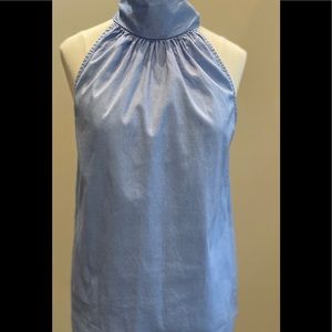 Jcrew tie neck top in Oxford